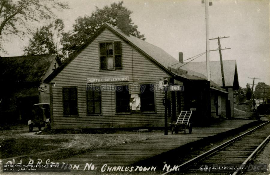 Postcard: Old Railroad Station North Charlestown, New Hampshire